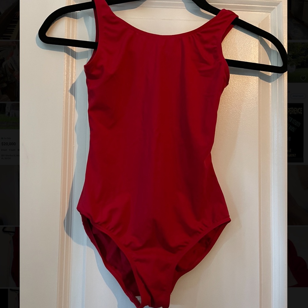 Bloch Basics Red Leotard Girls sz 12